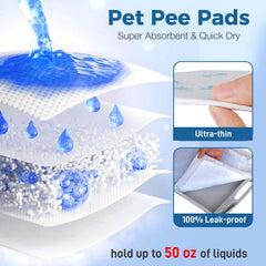 DOQVTIZAY cat pad absorption close-up highlights fast liquid uptake