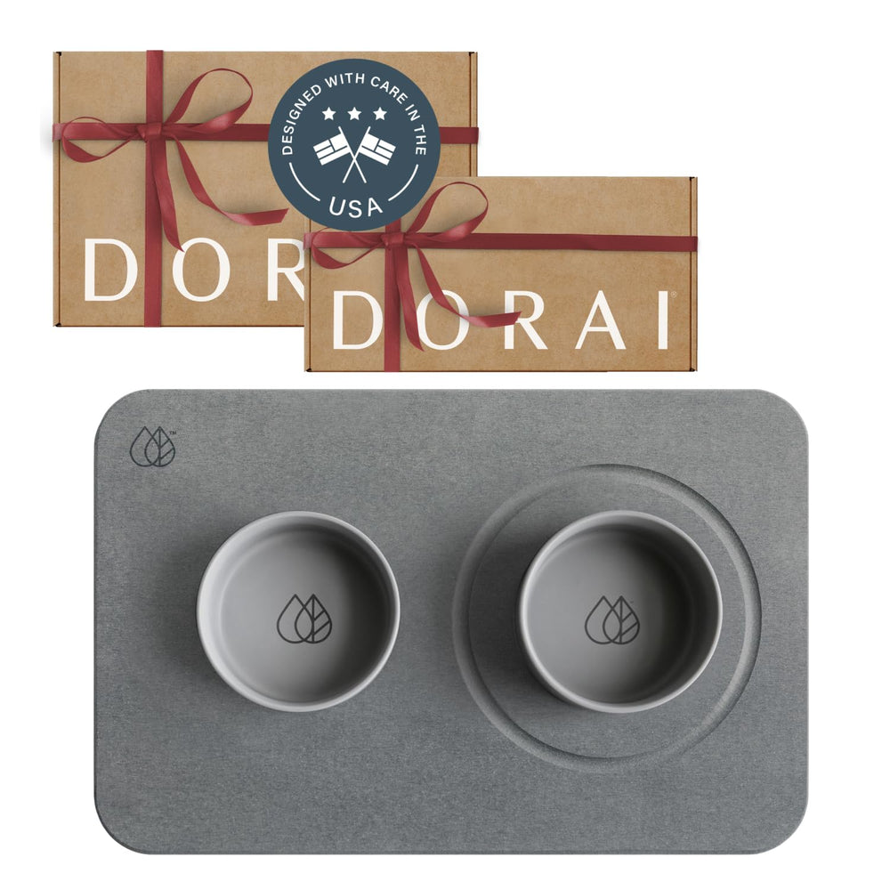 Dorai Home ceramic dog bowls for a clean, stylish feeding setup suitable for medium dogs.