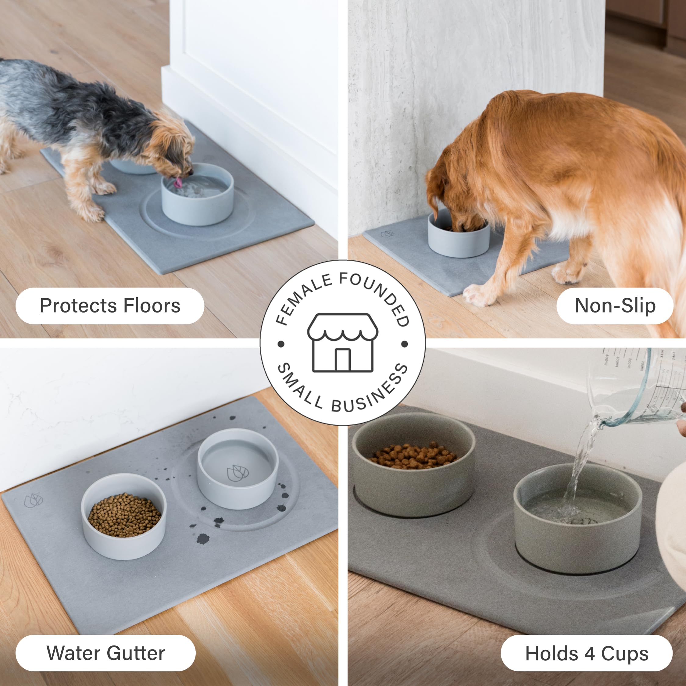 Dorai Home non-slip-base keeps bowls steady during meals on any floor surface.