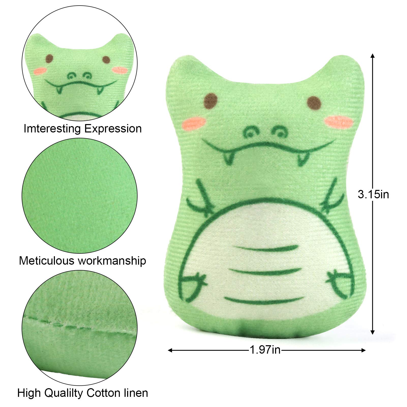Dorakitten catnip toy closeup stitching shows durable design for long-lasting play