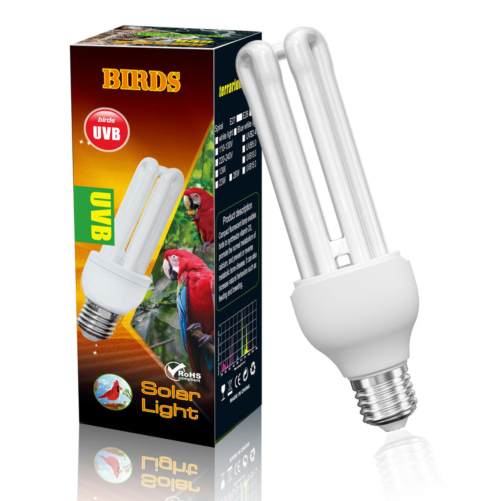 DoRight UVB 5.0 bird-bulb-cage image highlights compact, space-saving setup for small habitats.