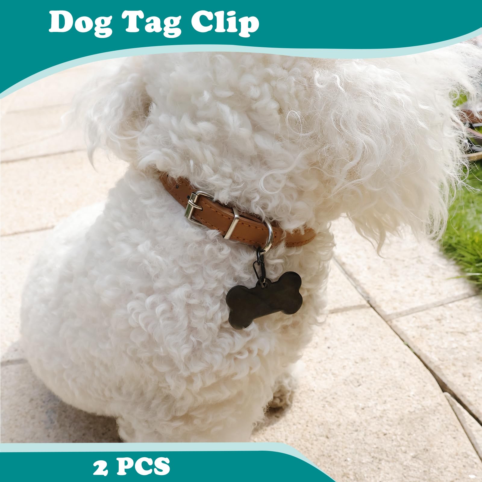 DORUI all-sizes dog tag clip fits any collar size
