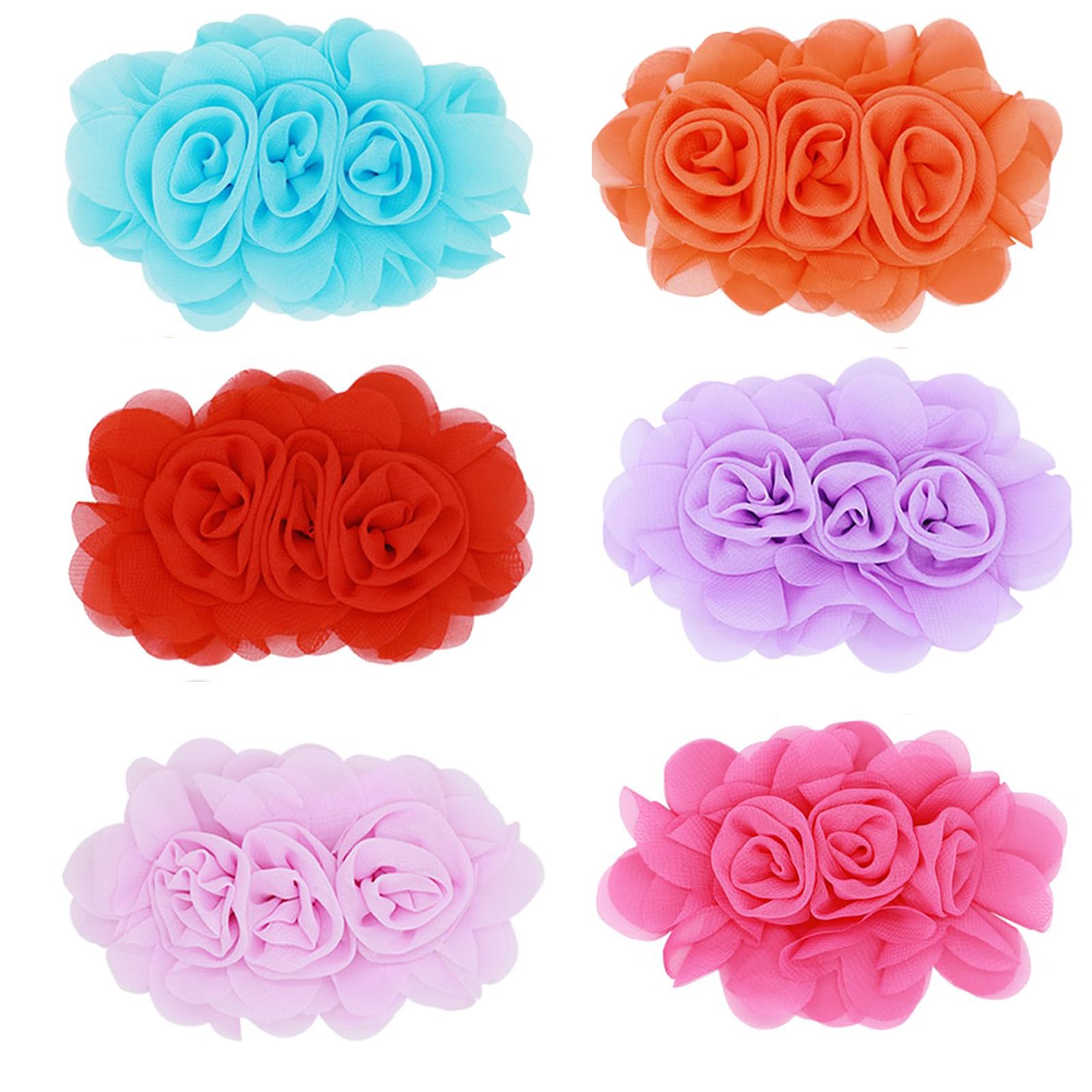 DORUI 6-pack dog collar flowers on collar add colorful flair for everyday wear.