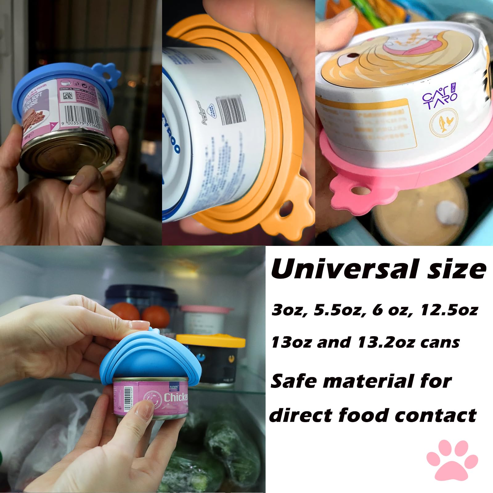 DORUI color-coded lids simplify feeding for households with multiple pets.