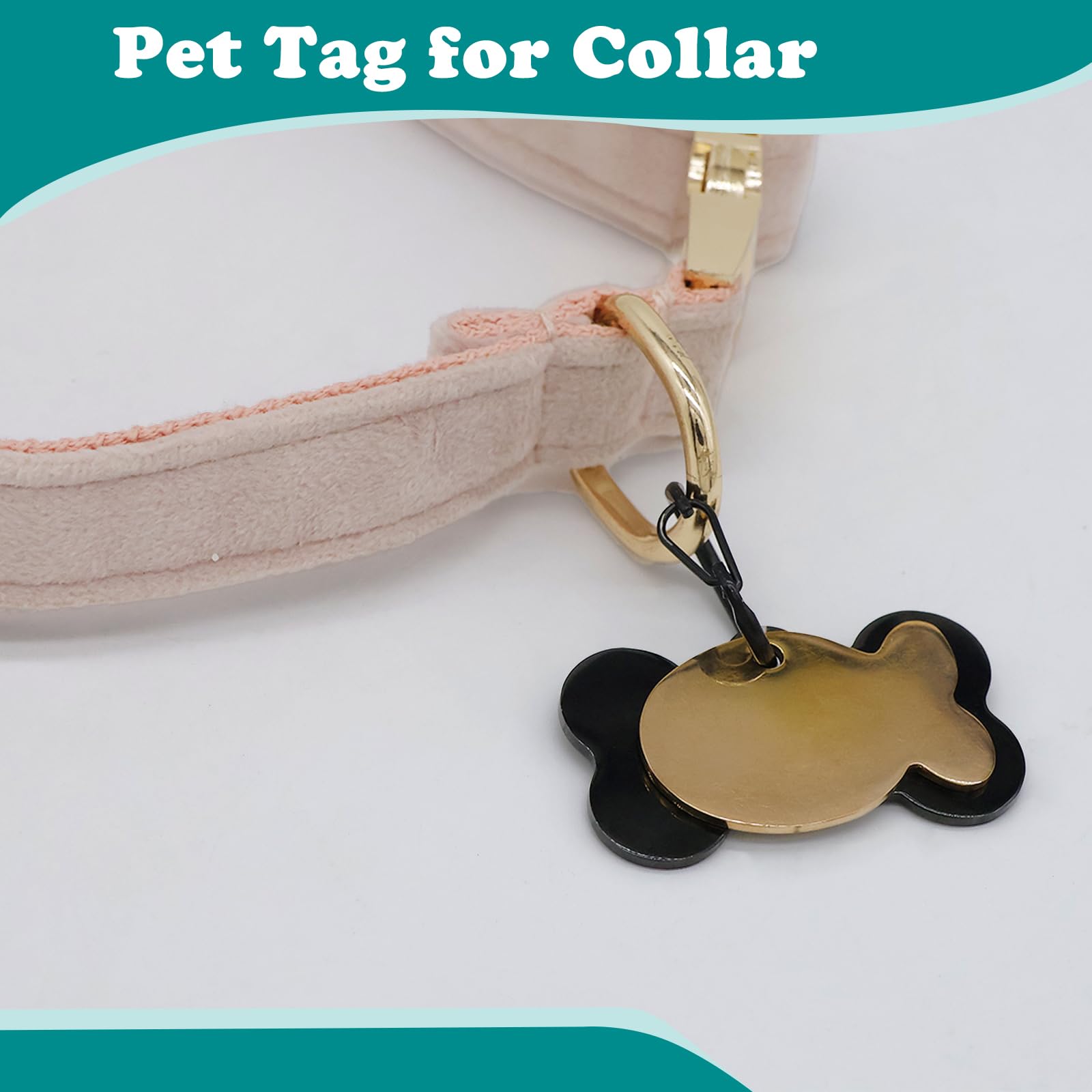 DORUI secure pet tag clip ideal for dog and cat collars