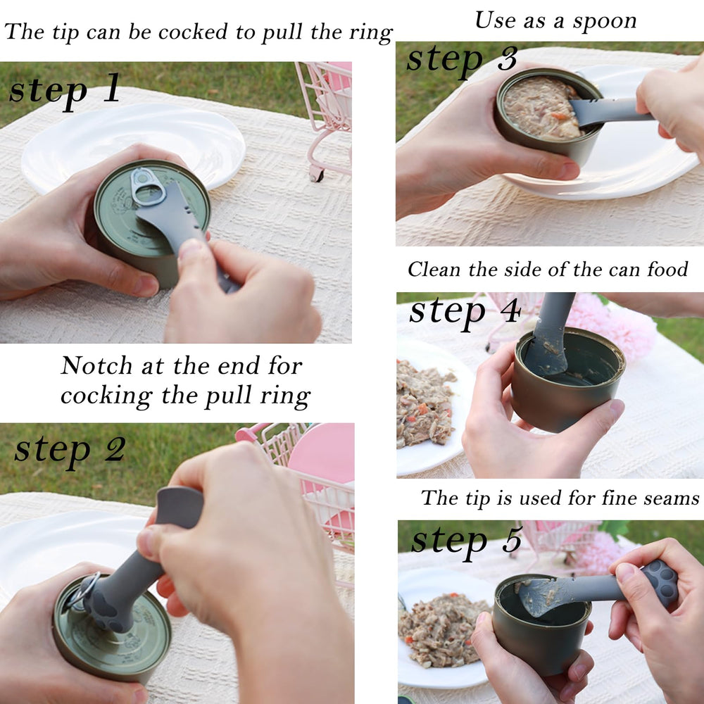 DORUI Spoon Angle Gray highlights easy residue scraping from cans