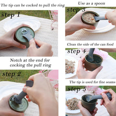DORUI Spoon Angle Gray highlights easy residue scraping from cans