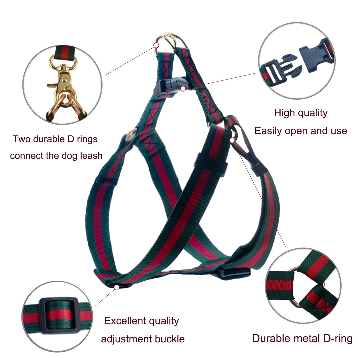 Doryojoy soft padded dog harness emphasizes comfort and easy control during outdoor adventures.