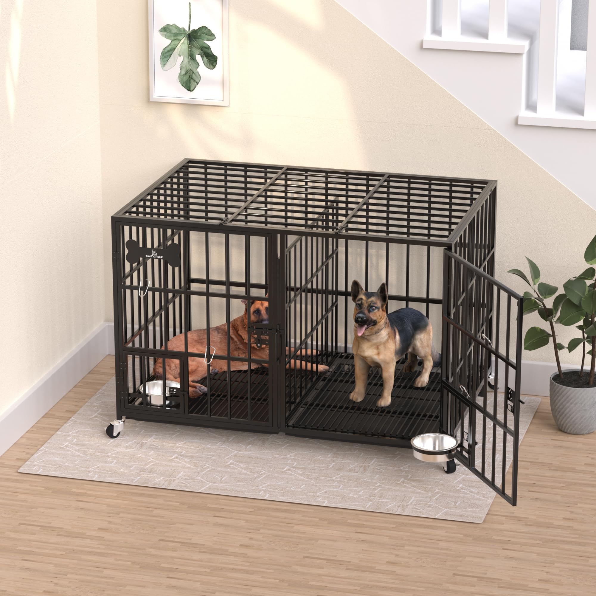 Dosker double doors ensure versatile access and easy interaction with pets.