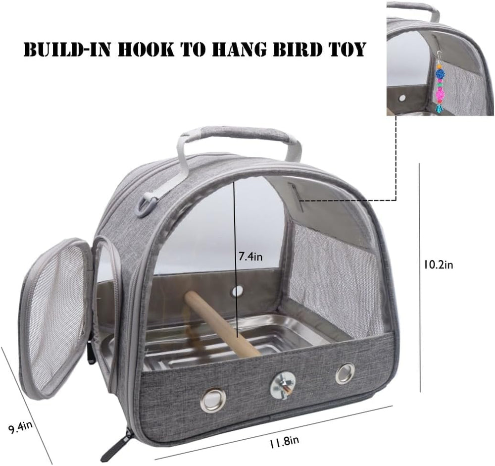 Dotala Bird Travel Carrier stainless tray is easy to clean after adventures.