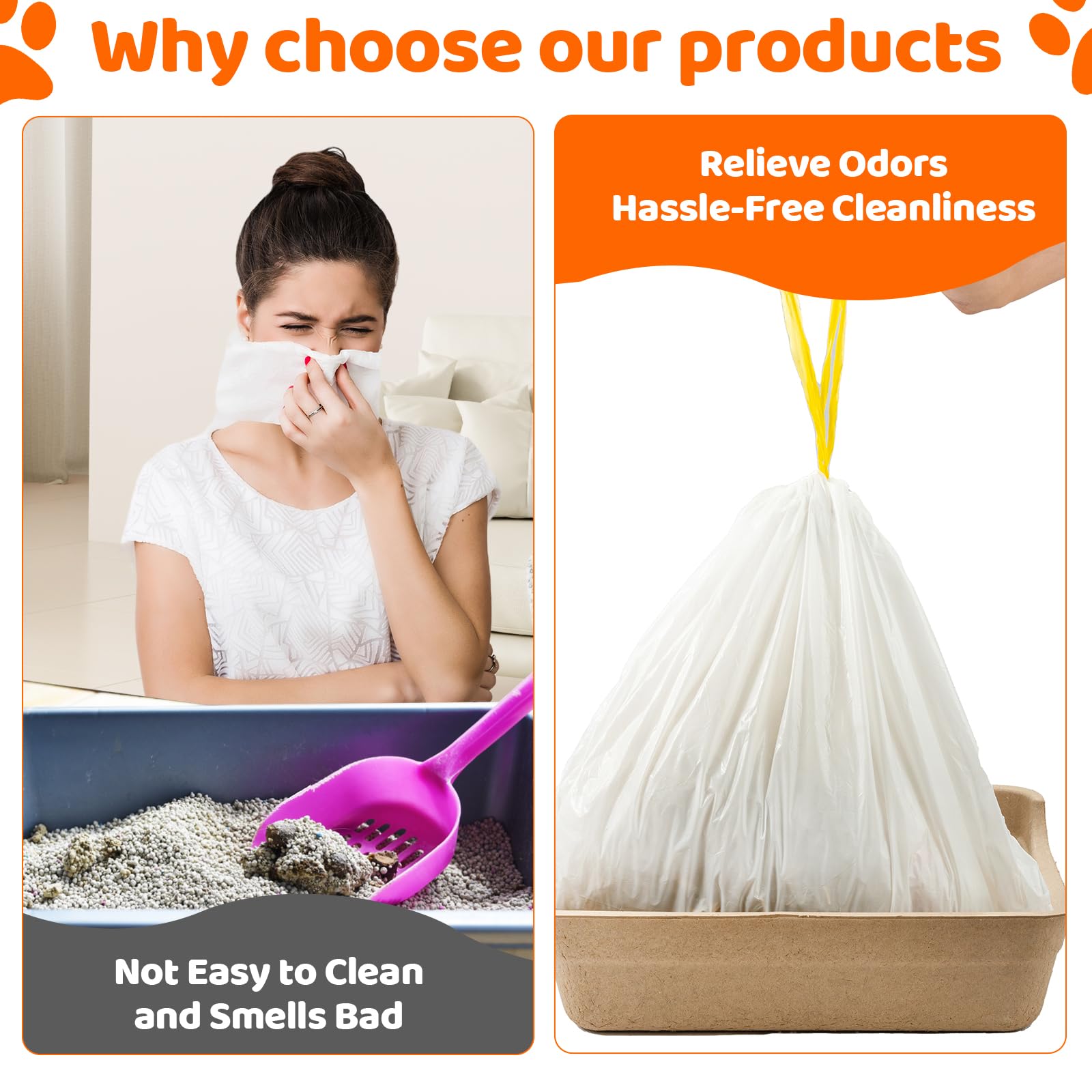 Dote on pet durable cat pan liners protect boxes from spills