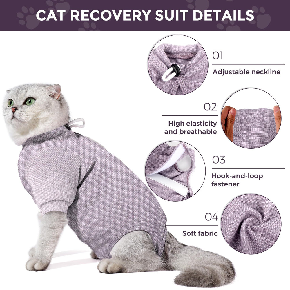 Dotoner cat recovery suit breathable fabric supports all-day comfort