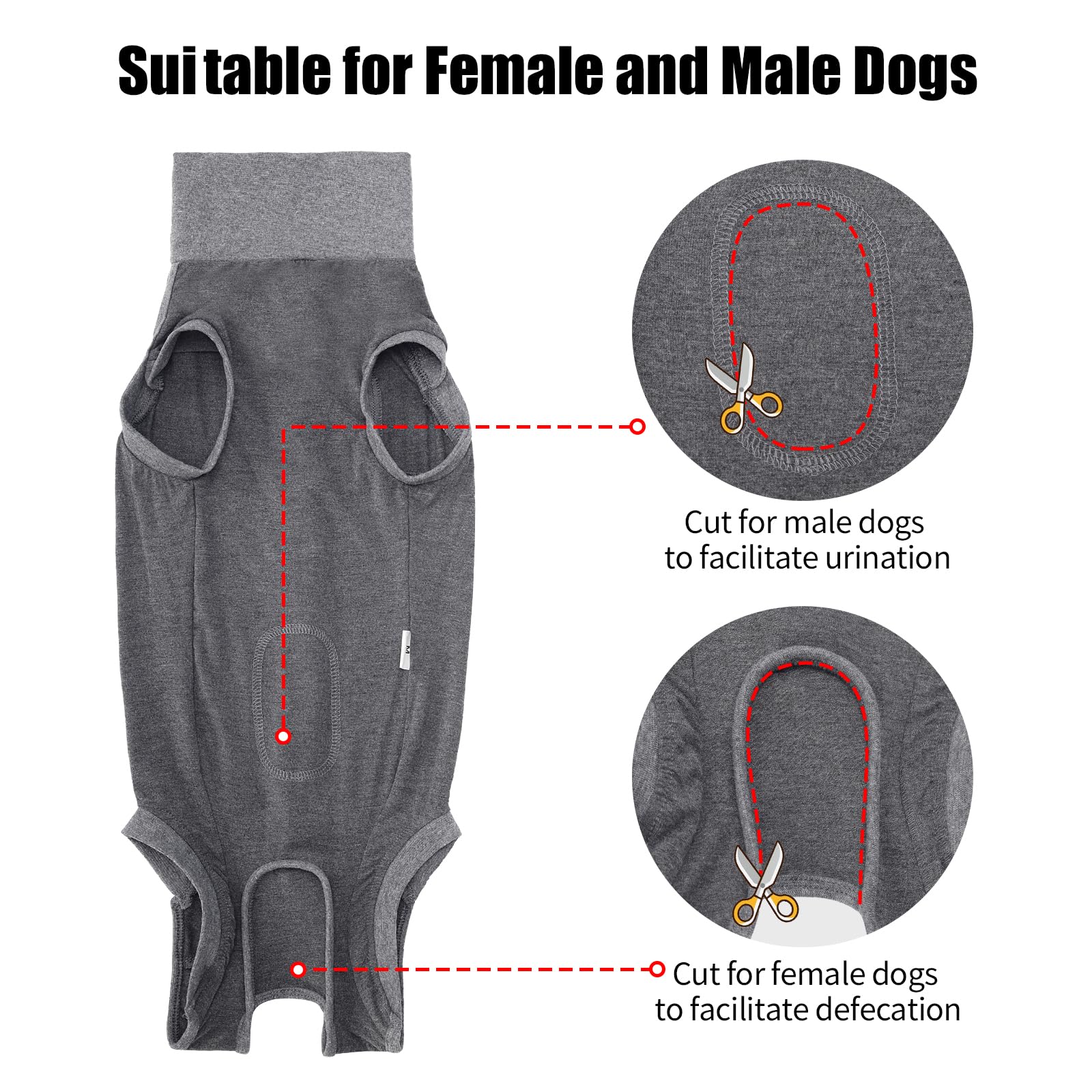 Dotoner dog surgery recovery suit breathable fabric highlights comfort during recovery