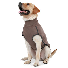Dotoner dog-sweater brown pullover boosts warmth for chilly outdoor walks.