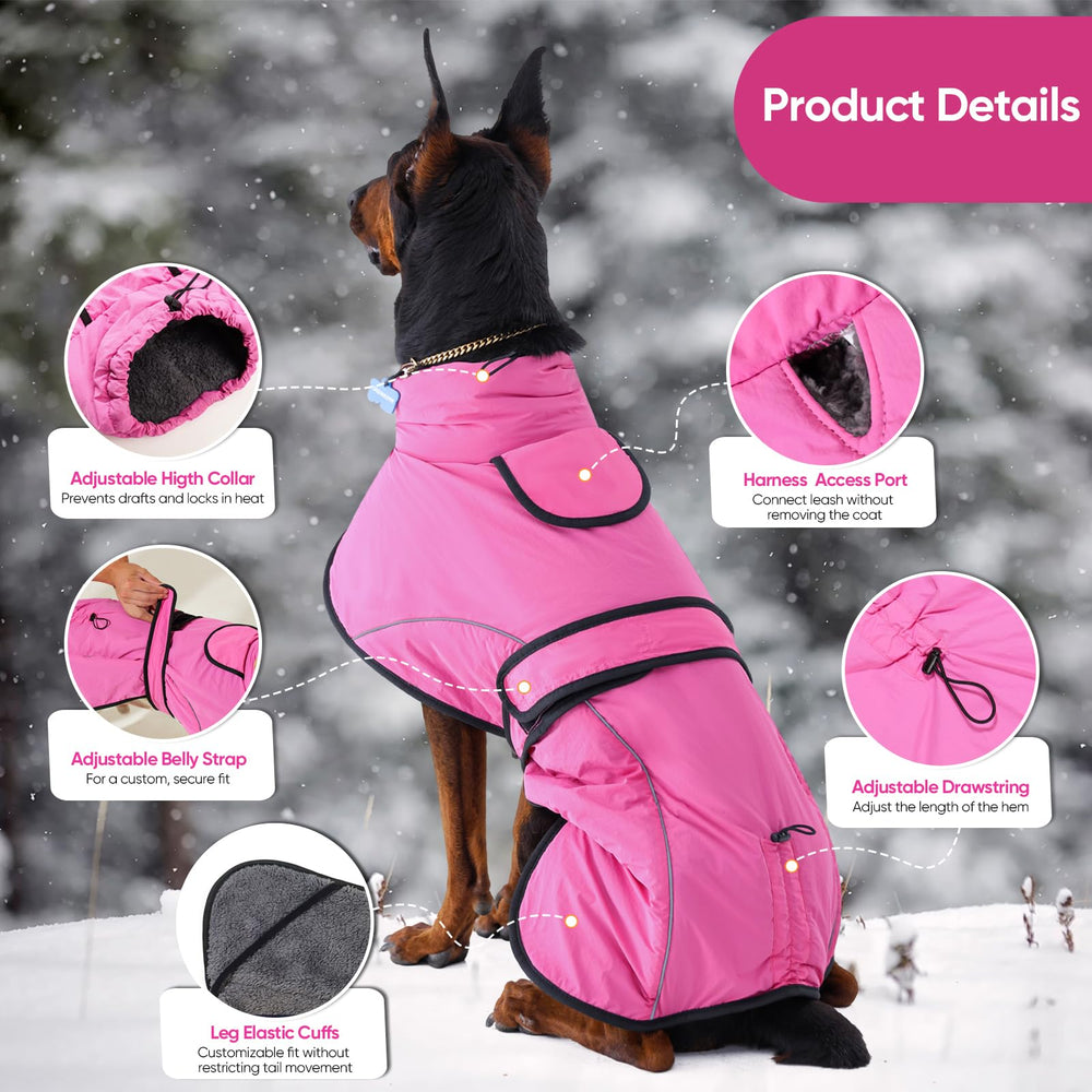 Dotoner neck and tail drawstrings provide a snug, wind-blocking fit