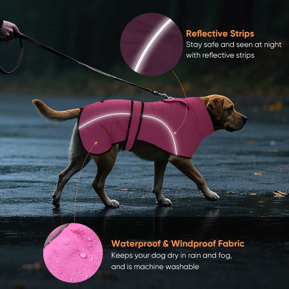 Dotoner plush fleece lining keeps your dog warm on cold walks