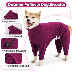 Dotoner pullover dog sweater easy-on-off design user-friendly