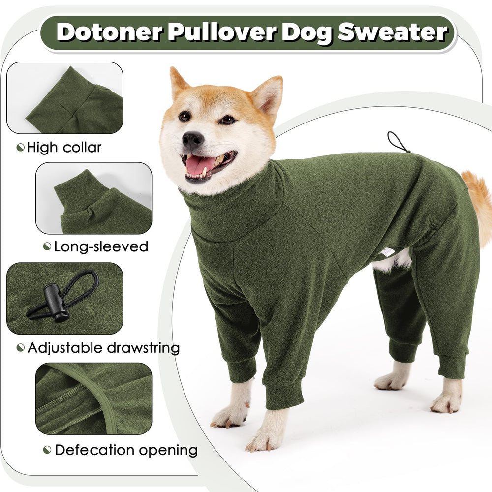 Dotoner pullover dog sweater easy-wear design makes on/off quick and fuss-free.