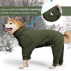 Dotoner pullover dog sweater high-neck design adds warmth while maintaining mobility.
