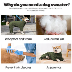 Dotoner pullover dog sweater soft-fabric keeps dogs cozy during extended wear.