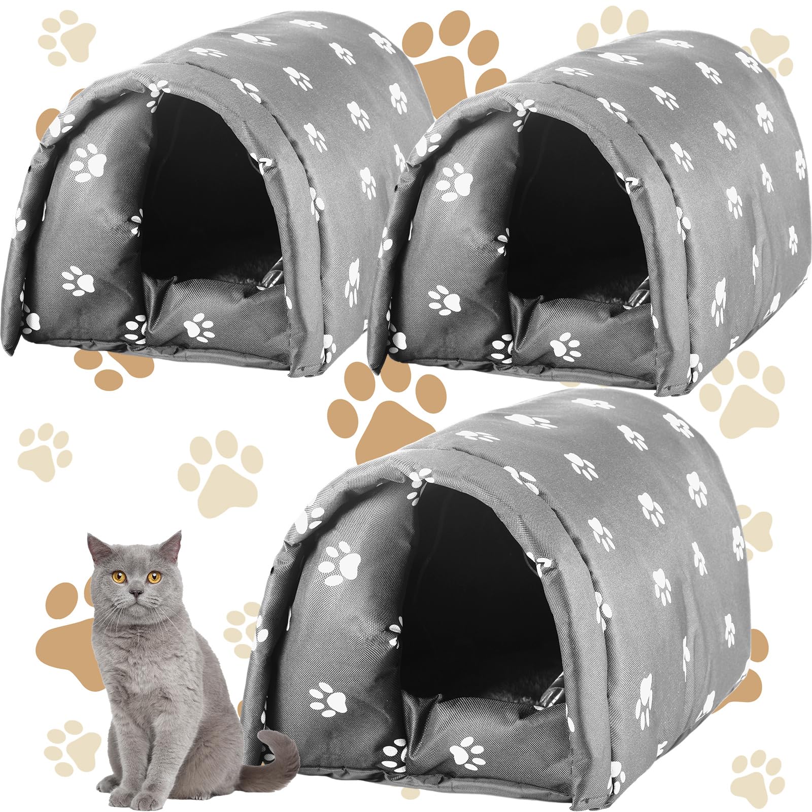 DoubleFill cat houses outdoor weatherproof setup provides a sturdy shelter for cold weather use.