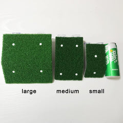 DoubleWood lawn turtle basking platform artificial grass close-up emphasizes grip and nail grooming benefits.