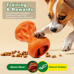 Doudele bacon-flavored dog toy offers tasty stimulation during play.