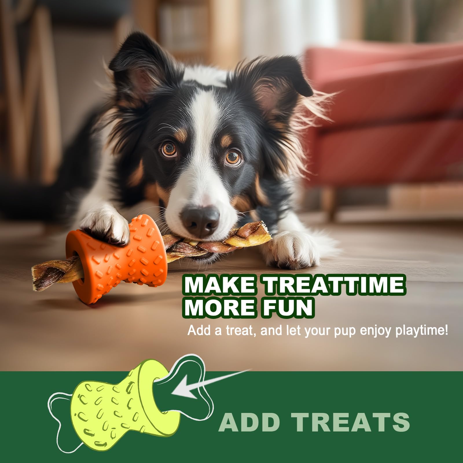 Doudele durable natural rubber — chew-safe design supporting teeth cleaning routines.