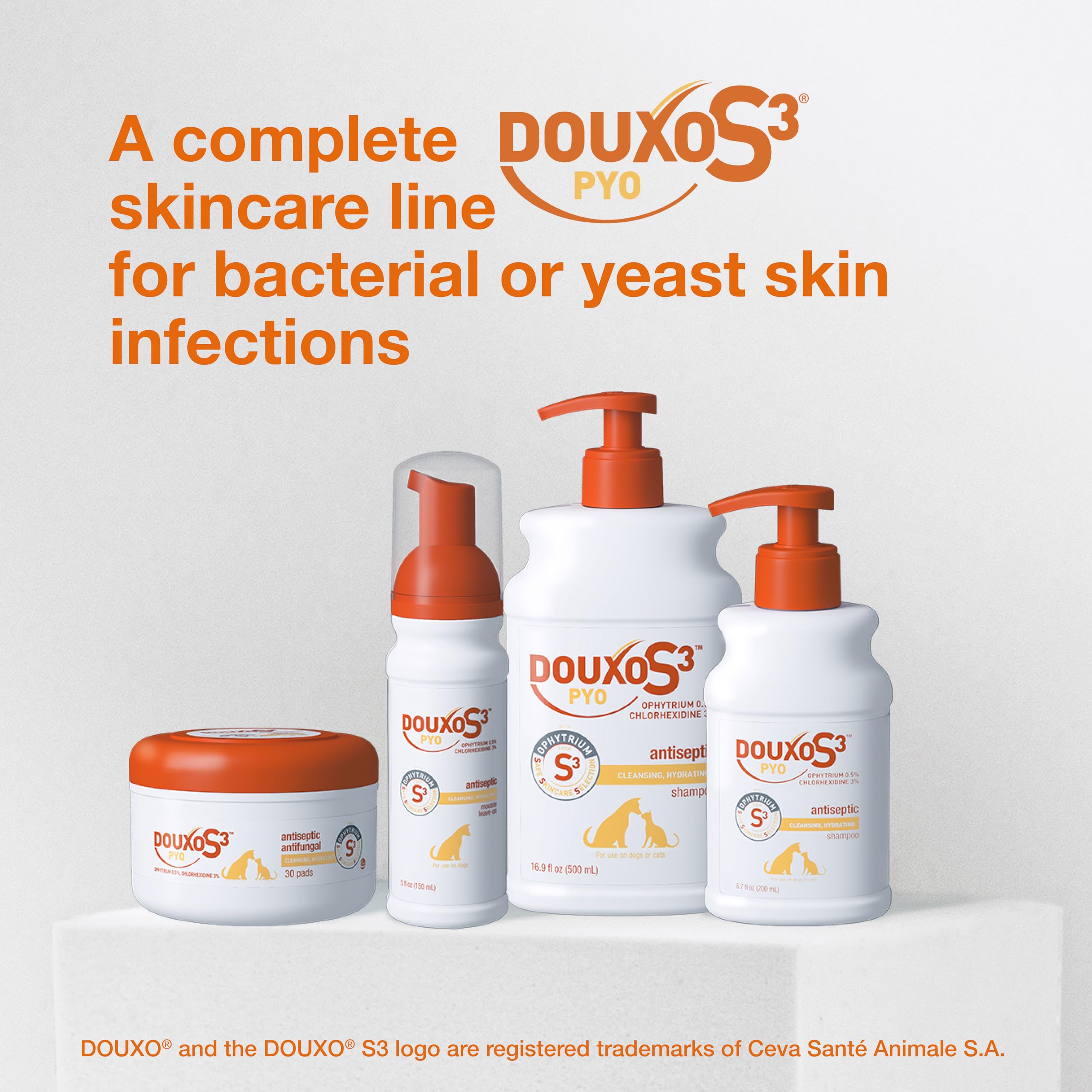 Douxo S3 Pyo Pads placed beside a clean surface for fresh skin care
