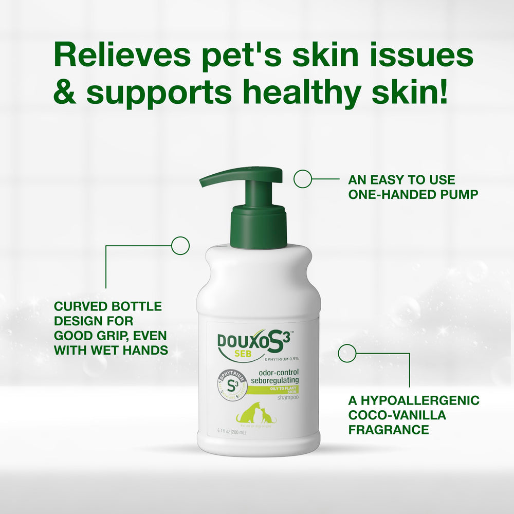 DOUXO S3 SEB Shampoo after-use cat coat looks smooth and comfortable.