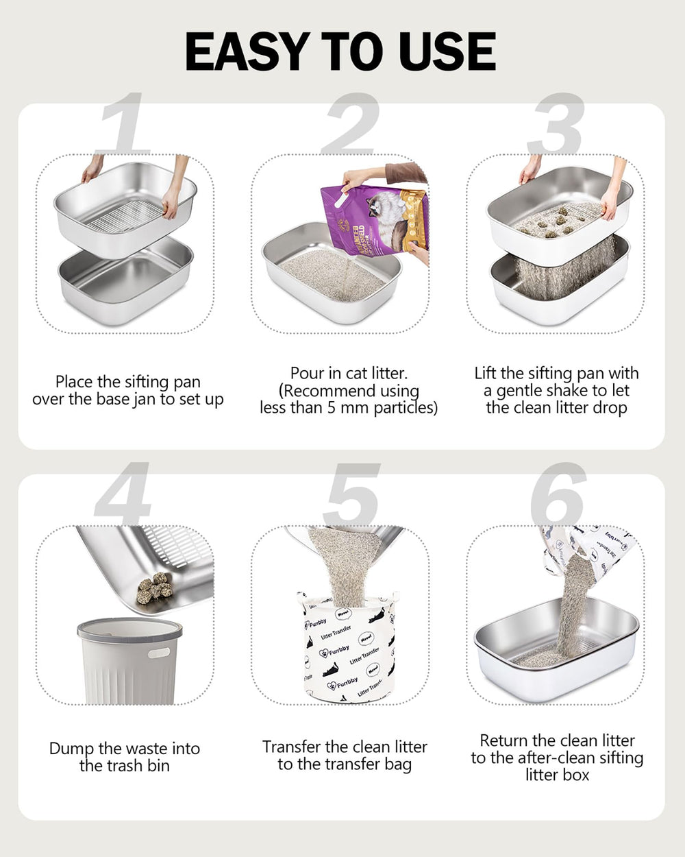 DOWANQO anti-slip stickers prevent tipping during use for stable placement.