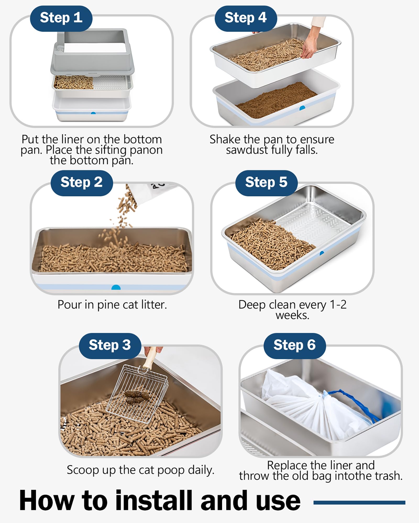 DOWANQO litter recovery platform supports quick cleanup after use.