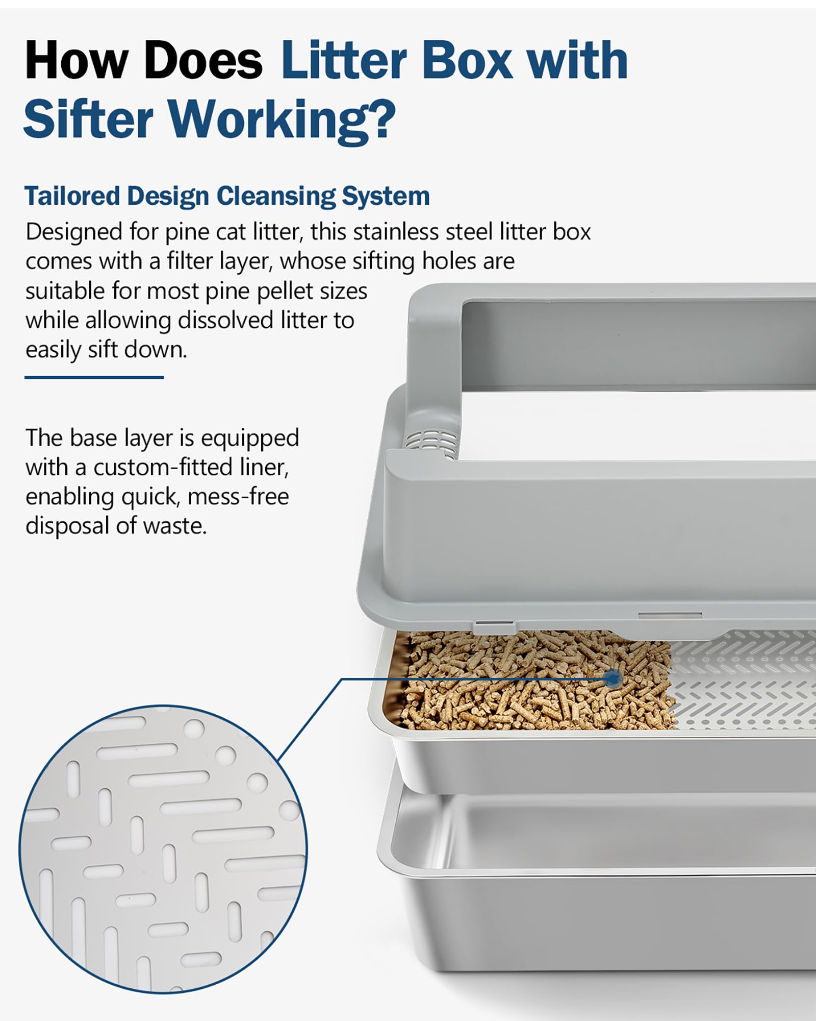 DOWANQO scoop and holder for fast, tidy waste removal.
