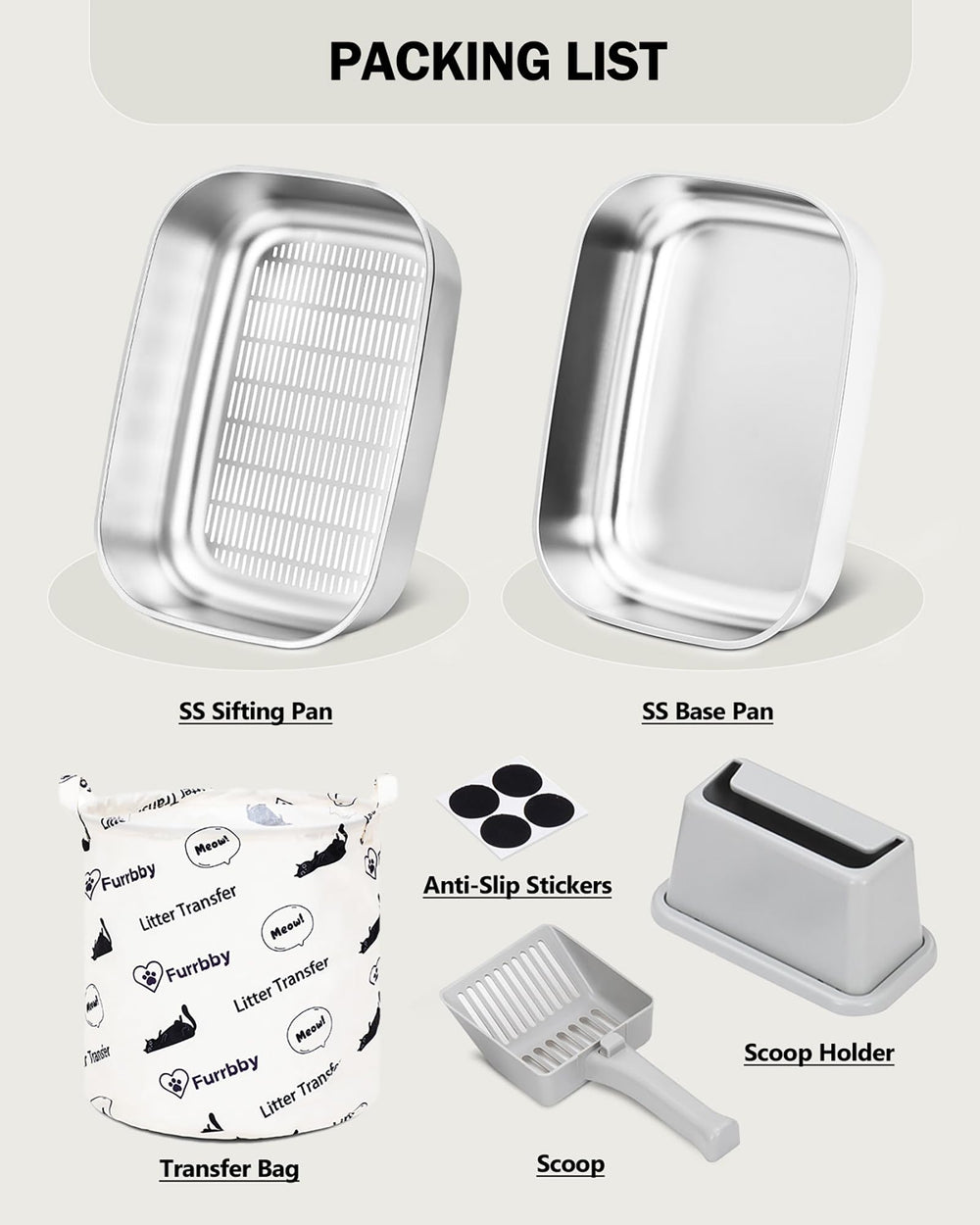 DOWANQO transfer bag for simple litter disposal and cleanup.