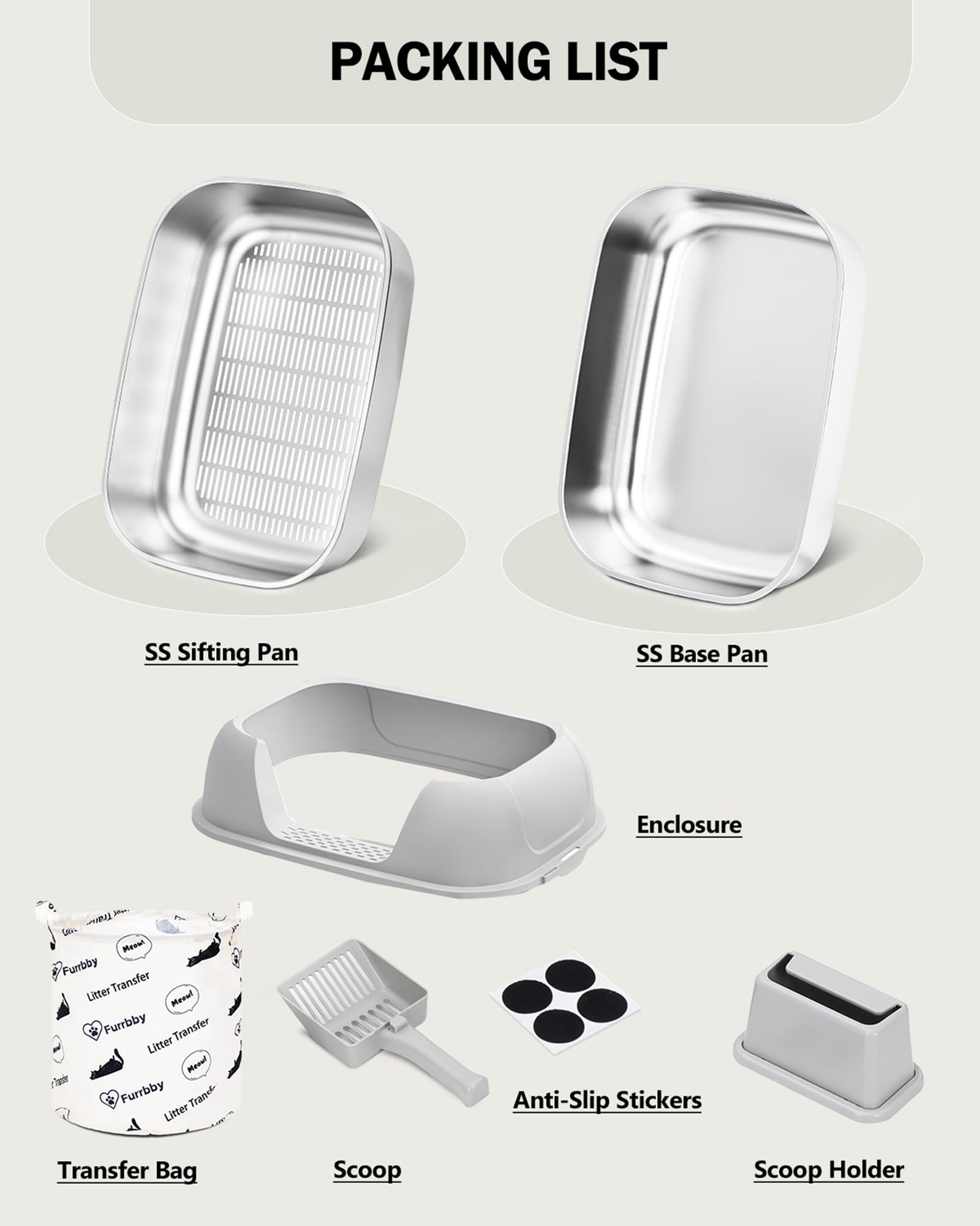 DOWANQO transfer bag aids clean disposal and transport.