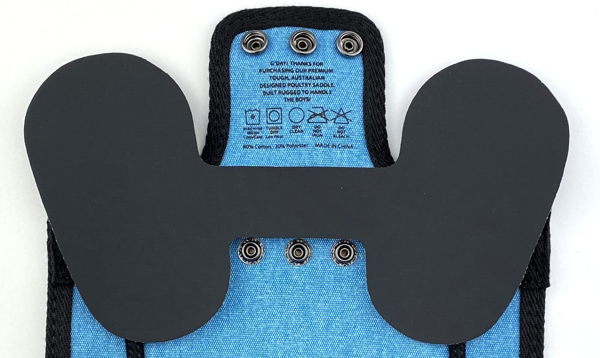 Down Under Outdoors saddle shoulder cover protects feathers during handling