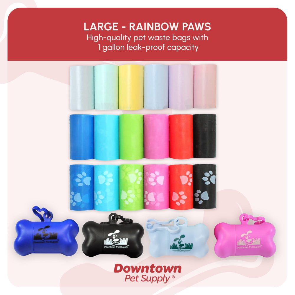 12.5 by 8.5 inch bags fit standard leashes and waste stations for walking