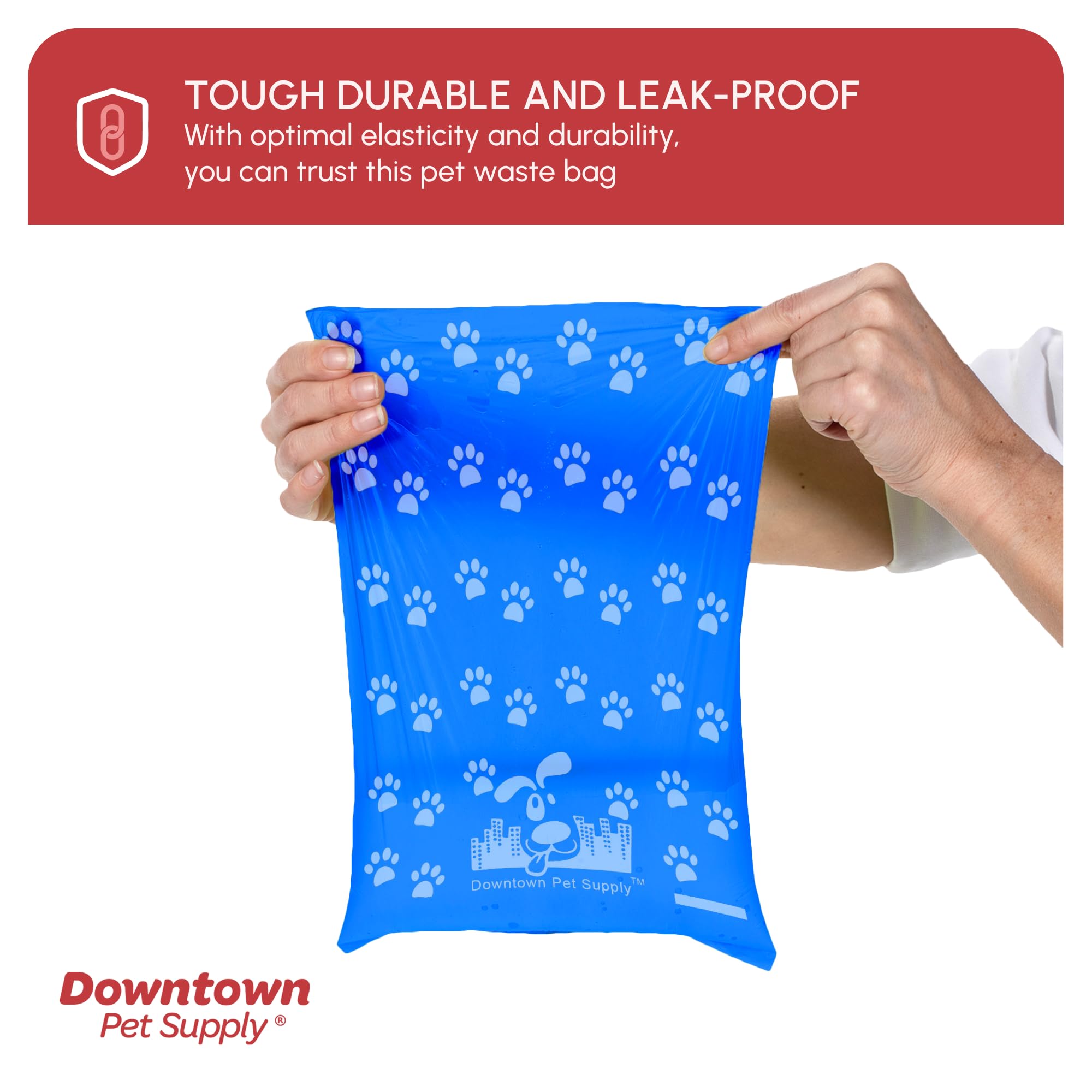 Downtown Pet Supply bone dispenser clipped to leash enables quick access.