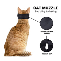 Downtown Pet Supply cat muzzle adjustable velcro secures snugly during examinations