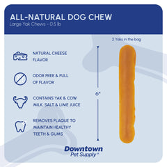 Downtown Pet Supply yak chews supporting tartar reduction and fresh breath potential