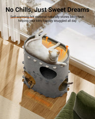 DownyPaws elevated perches provide secure observation points for naps and play.