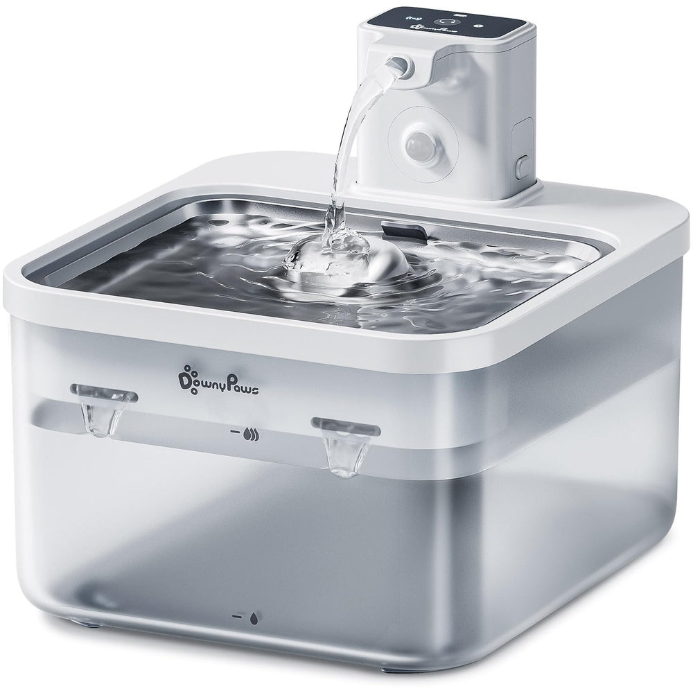DownyPaws Fursink battery compartment enables cordless placement anywhere.