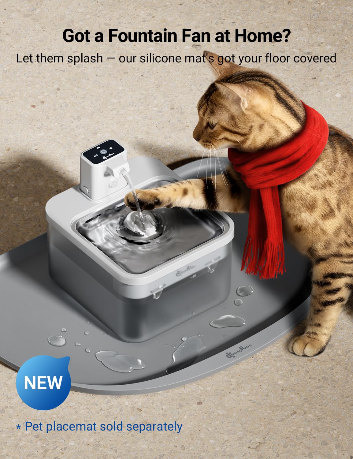 DownyPaws Fursink dual modes offer motion sensor and timer options.