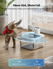 DownyPaws Fursink stainless steel body offers durable, easy-to-clean surface.