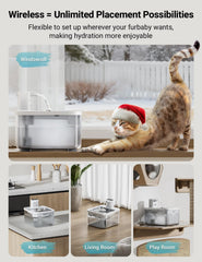 DownyPaws Fursink faucet-style water flow helps simulate natural drinking cues.