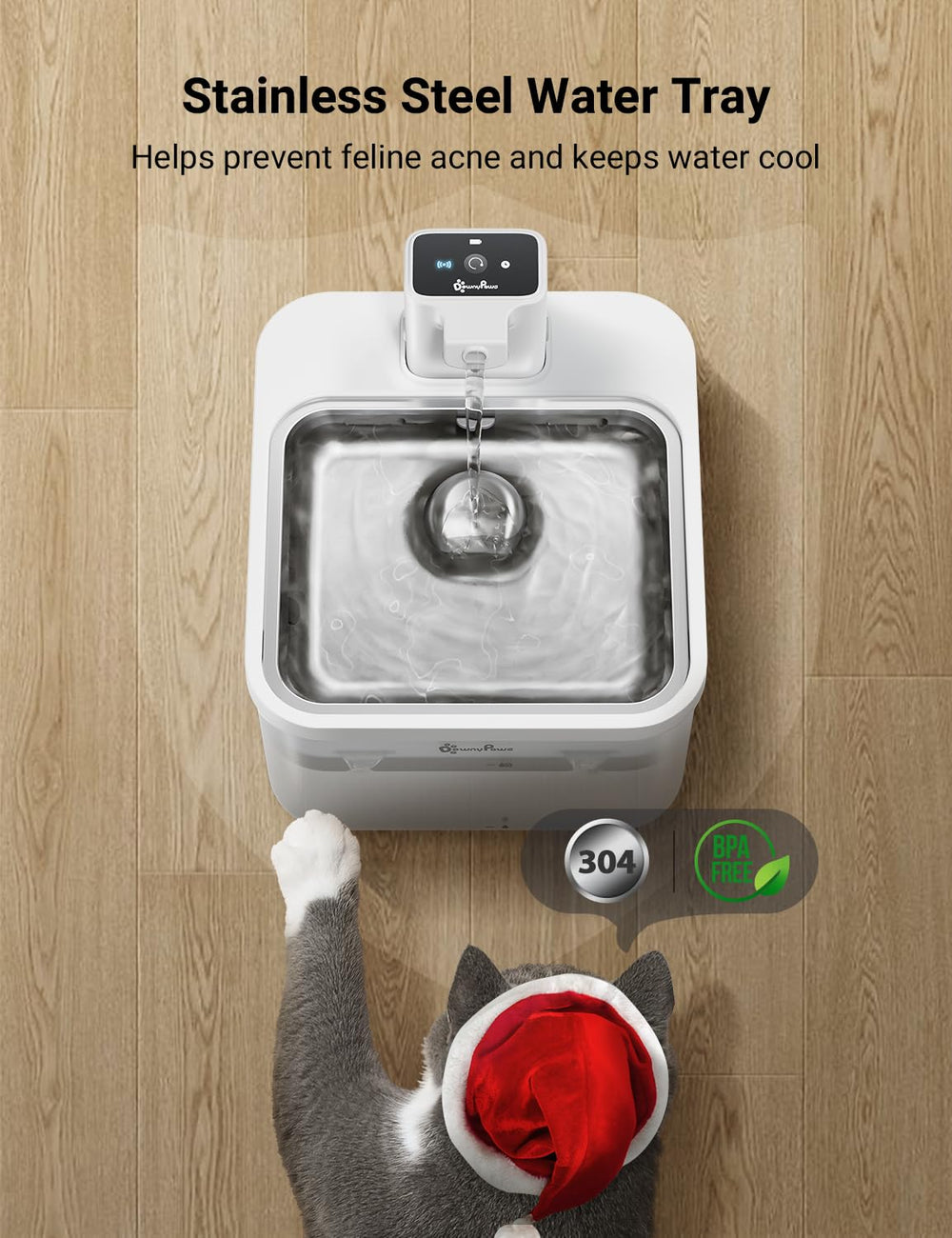 DownyPaws Fursink whisper-quiet pump keeps homes peaceful.