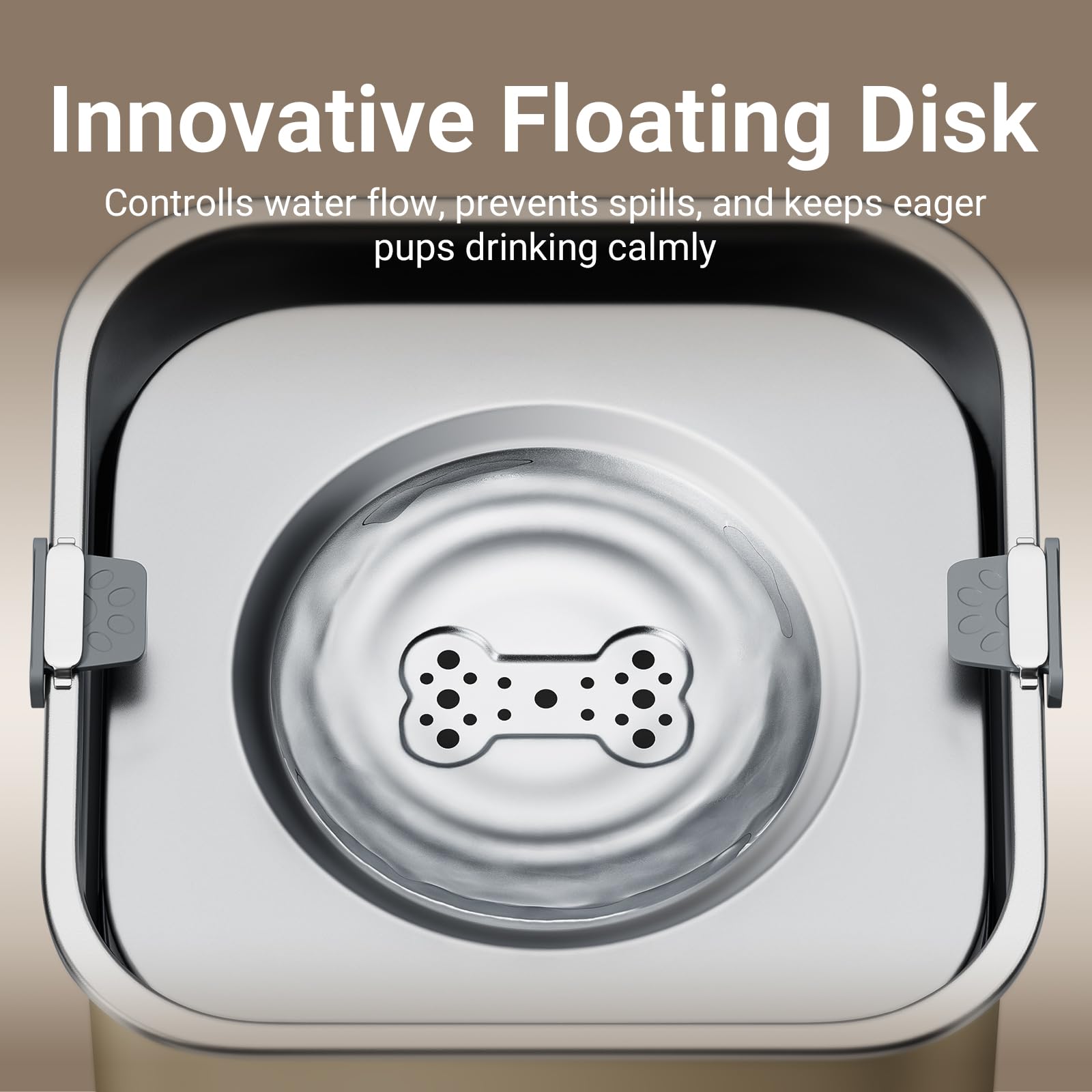 DownyPaws non-slip pads keep the bowl steady during play