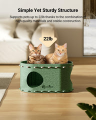 DownyPaws PeekaPurr forest compact dimensions fit small spaces.