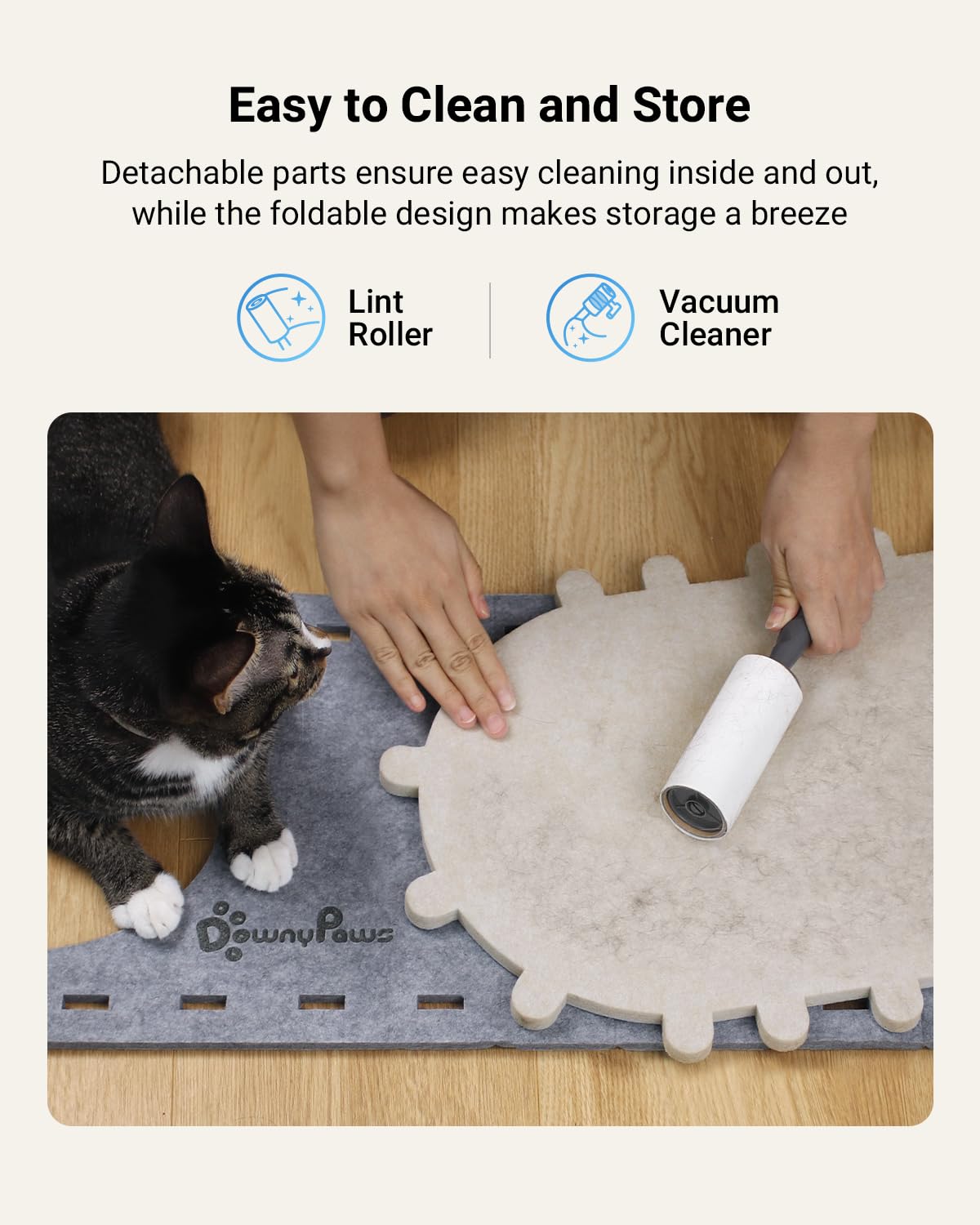 DownyPaws PeekaPurr cat house compact dimensions fit small spaces.