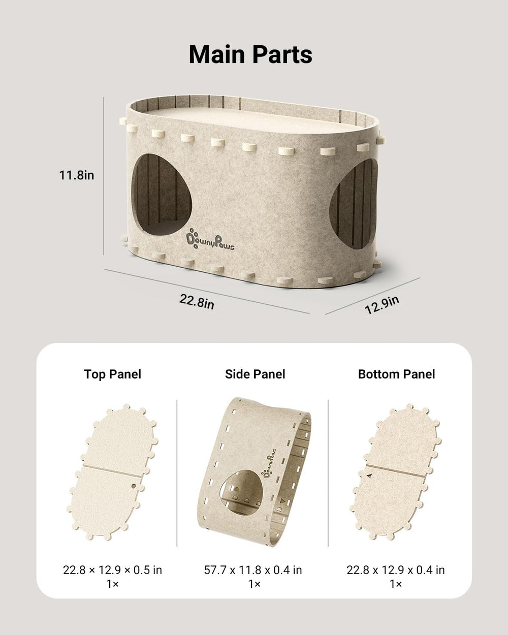 DownyPaws PeekaPurr enclosed bed offers a quiet, cozy retreat.